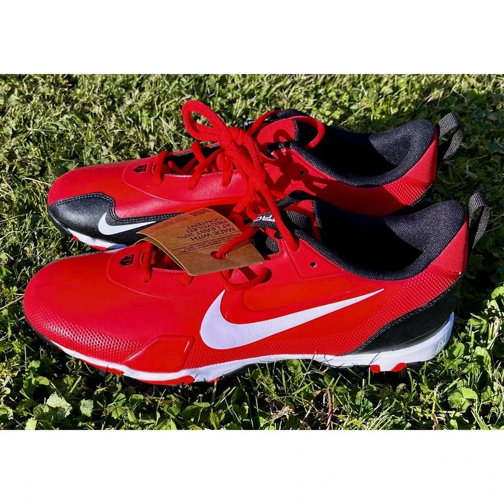 Nike‎ Trout Fastflex Shoes Mens Size 11.5 Red Baseball Cleats FB9728-600